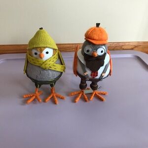 Target Spritz/Hyde and Eek Featherly Friends Fall Fabric Birds Lot of 2